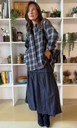 Paloma Pouf Layering Dress Navy